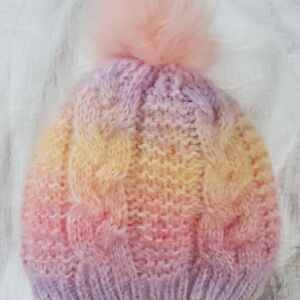 Wonder Nation Pastel Knit Beanie with Pom Pom